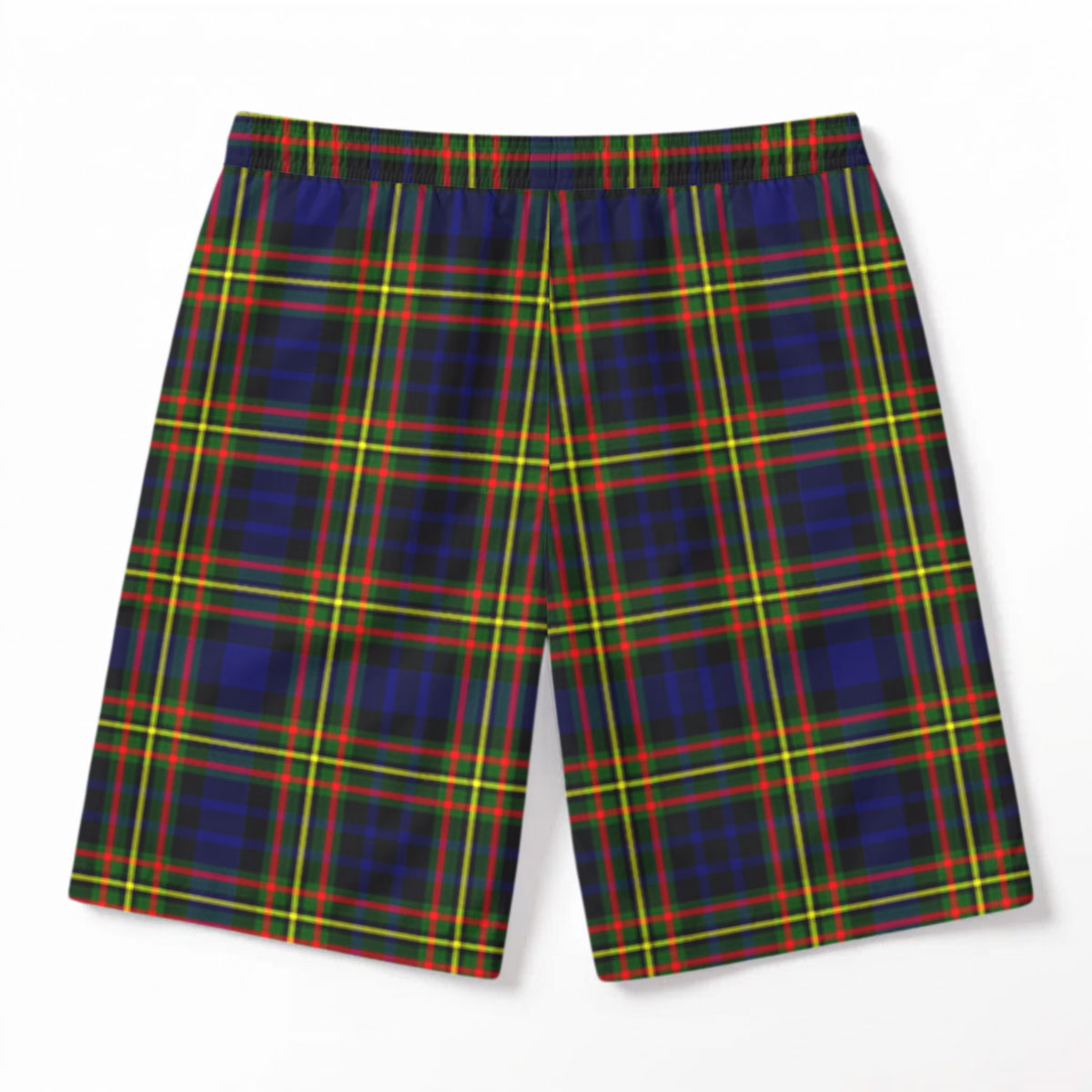 MacLellan Modern Tartan Crest Men's Beach Shorts