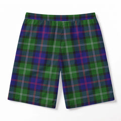 MacThomas Modern Tartan Crest Men's Beach Shorts