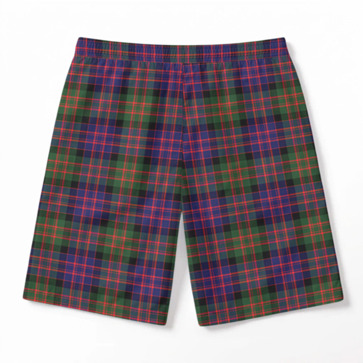 McDonald Modern Tartan Crest Men's Beach Shorts
