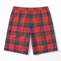Reid Modern Tartan Crest Men's Beach Shorts