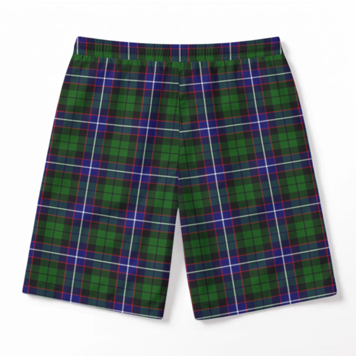 Russell Modern Tartan Crest Men's Beach Shorts
