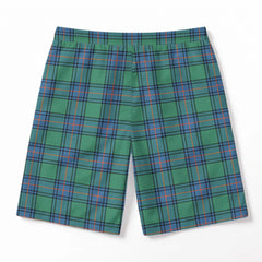 Shaw Ancient Tartan Crest Men's Beach Shorts
