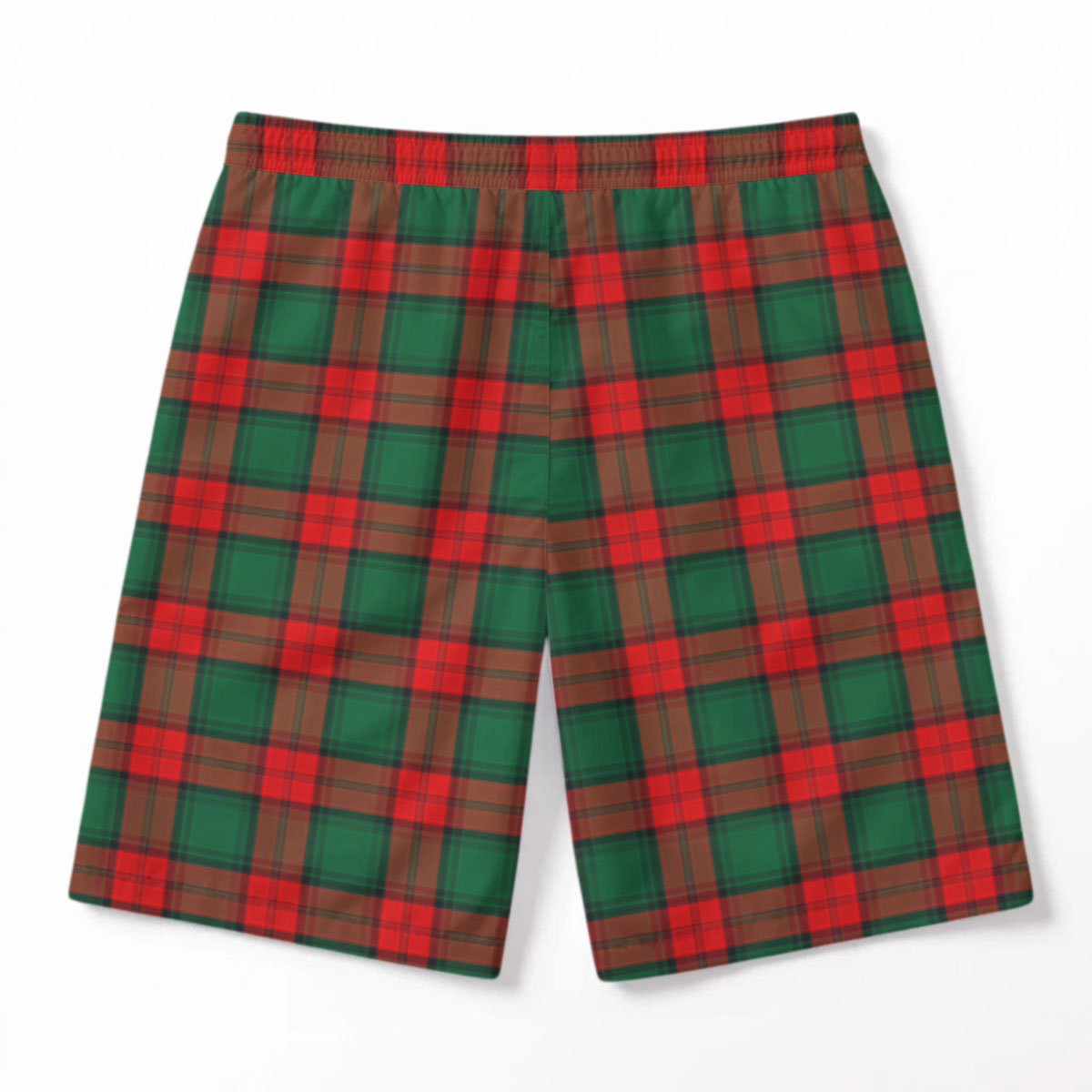 Stewart Atholl Modern Tartan Crest Men's Beach Shorts
