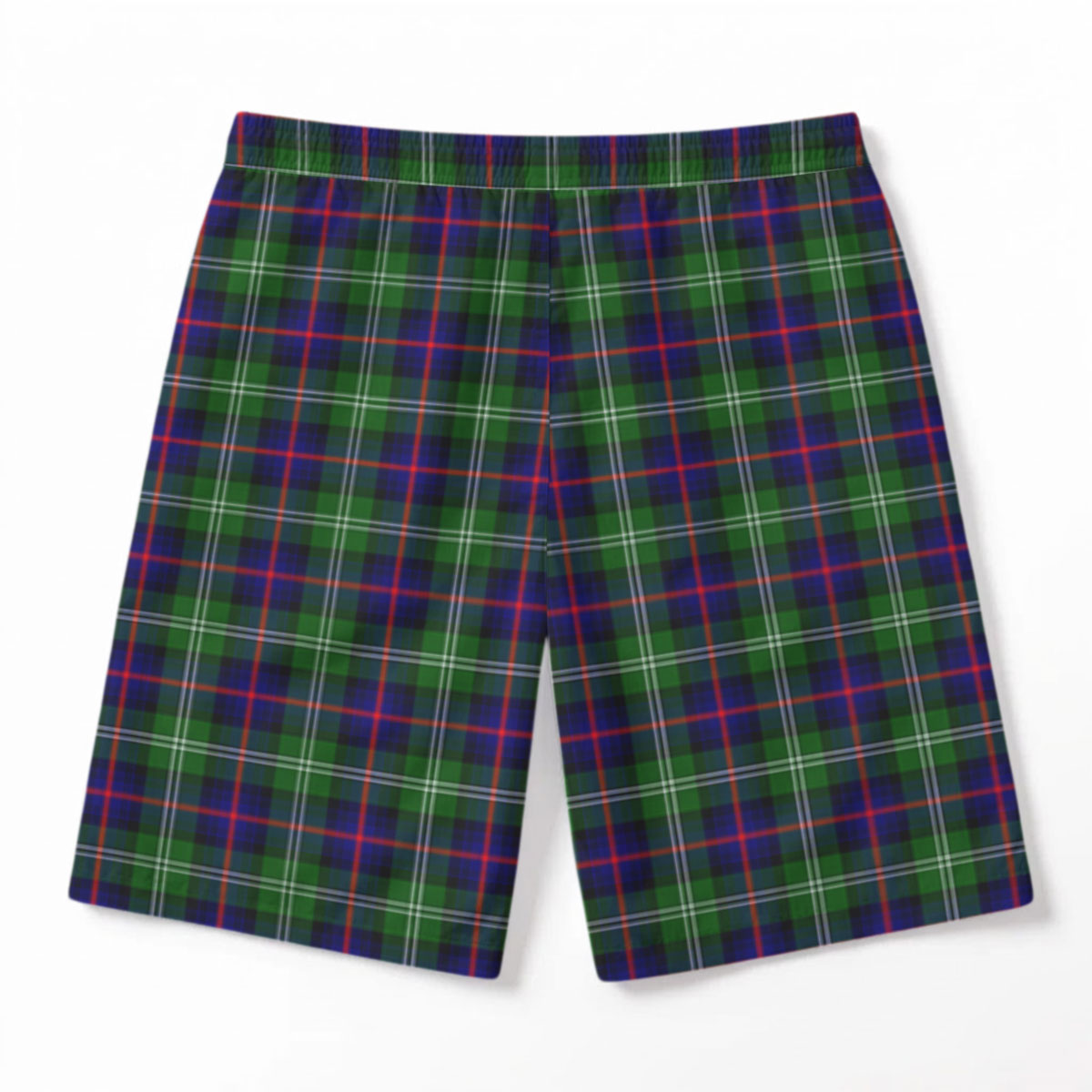 Sutherland Modern Tartan Crest Men's Beach Shorts