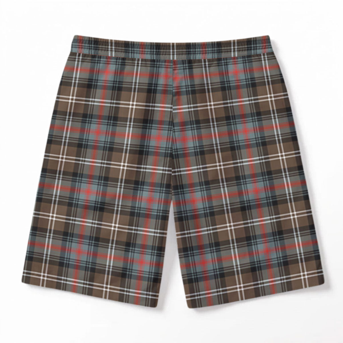 Sutherland Weathered Tartan Crest Men's Beach Shorts