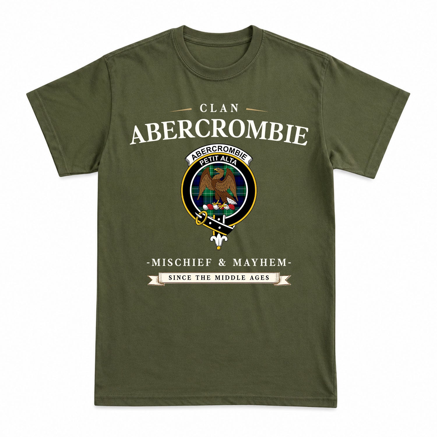 Abercrombie Tartan Crest Mischief and Mayhem T-shirt