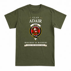 Adair Modern Tartan Crest Mischief and Mayhem T-shirt