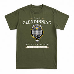 Glendinning Tartan Crest Mischief and Mayhem T-shirt
