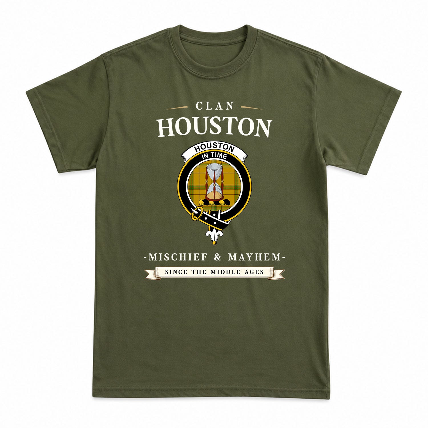 Houston Tartan Crest Mischief and Mayhem T-shirt