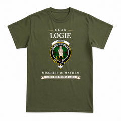 Logie Tartan Crest Mischief and Mayhem T-shirt
