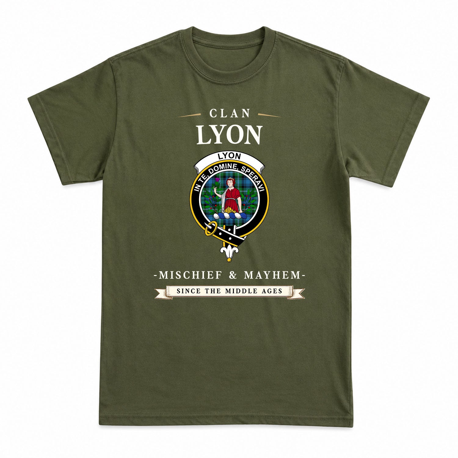 Lyon Tartan Crest Mischief and Mayhem T-shirt