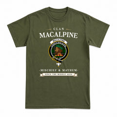 MacAlpine Modern Tartan Crest Mischief and Mayhem T-shirt