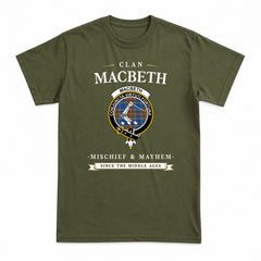 MacBeth Ancient Tartan Crest Mischief and Mayhem T-shirt