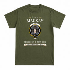 MacKay Weathered Tartan Crest Mischief and Mayhem T-shirt