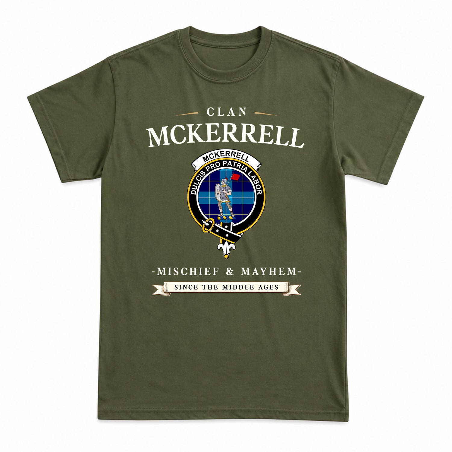 McKerrell Tartan Crest Mischief and Mayhem T-shirt