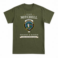 Mitchell Ancient Tartan Crest Mischief and Mayhem T-shirt