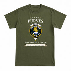 Purves Tartan Crest Mischief and Mayhem T-shirt