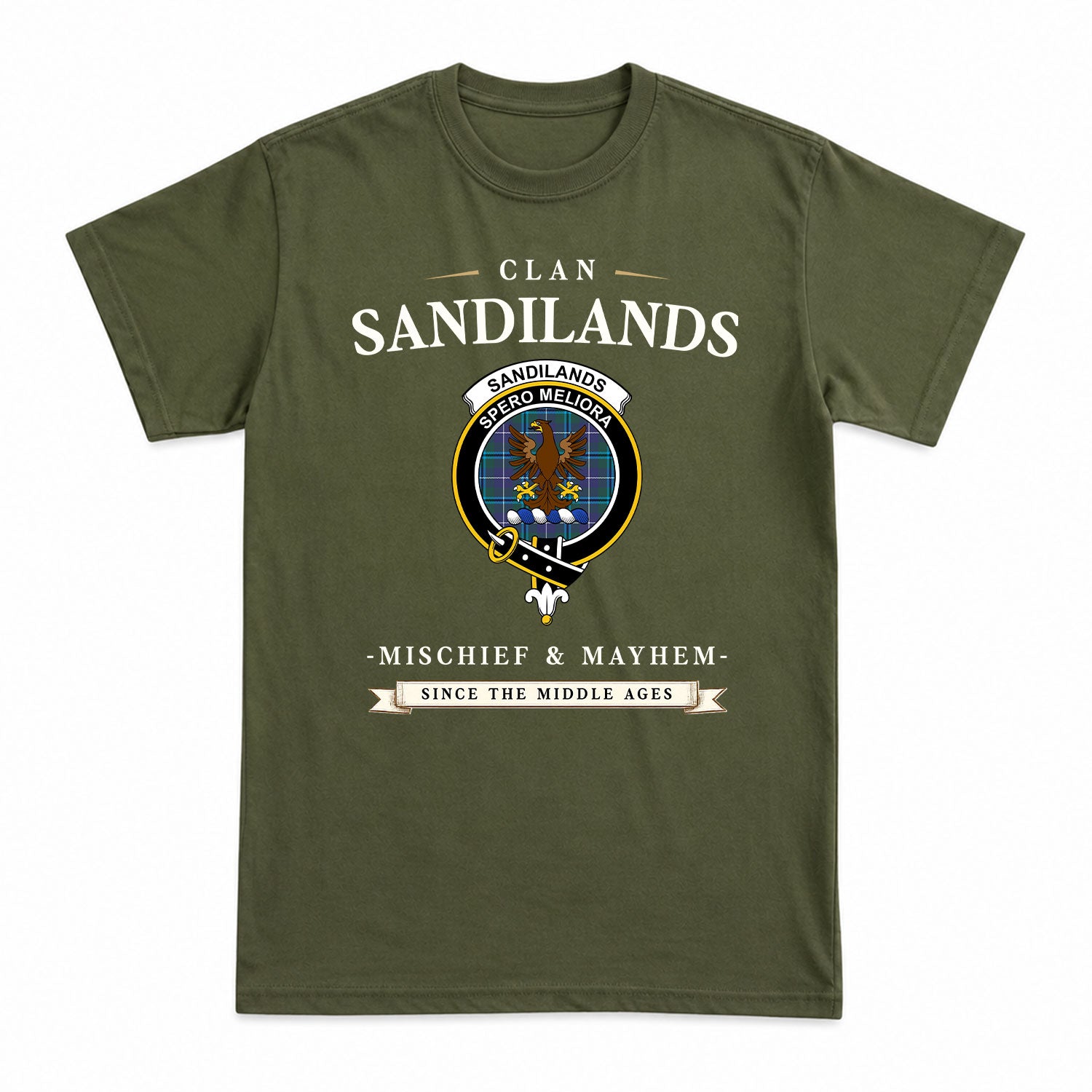 Sandilands Tartan Crest Mischief and Mayhem T-shirt