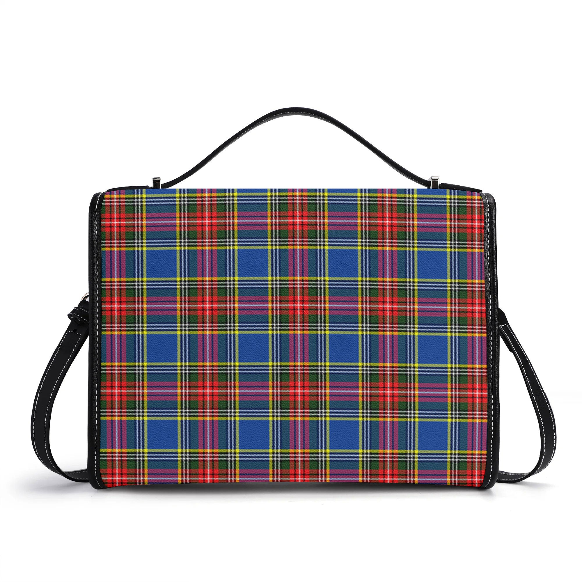 Bethune Modern Tartan Crest Satchel Bag