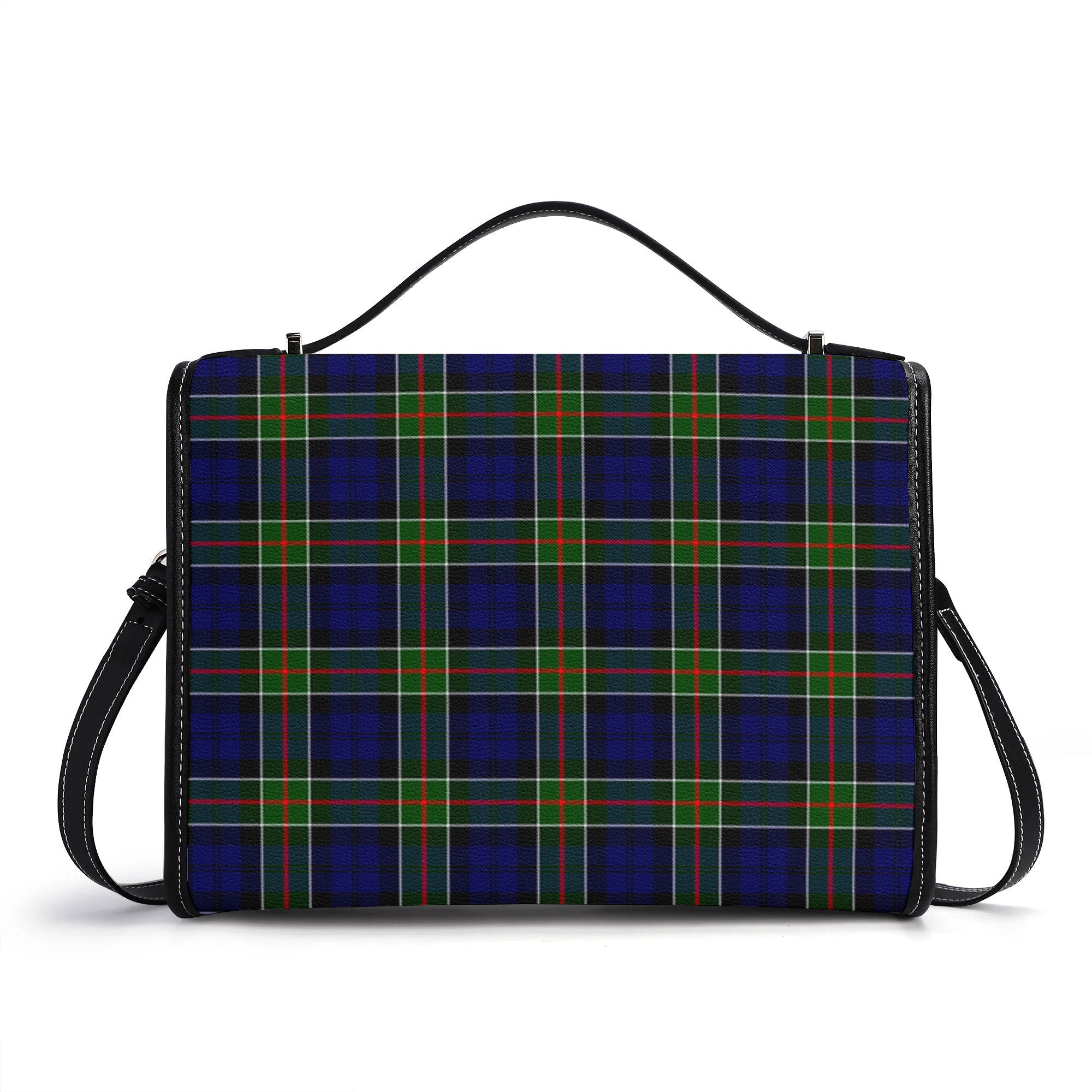 Colquhoun Modern Tartan Crest Satchel Bag