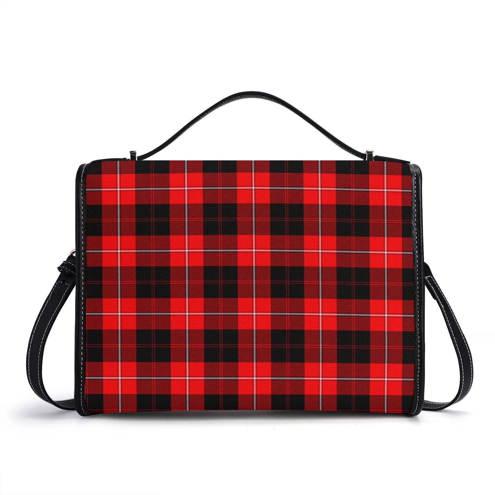 Cunningham Modern Tartan Crest Satchel Bag