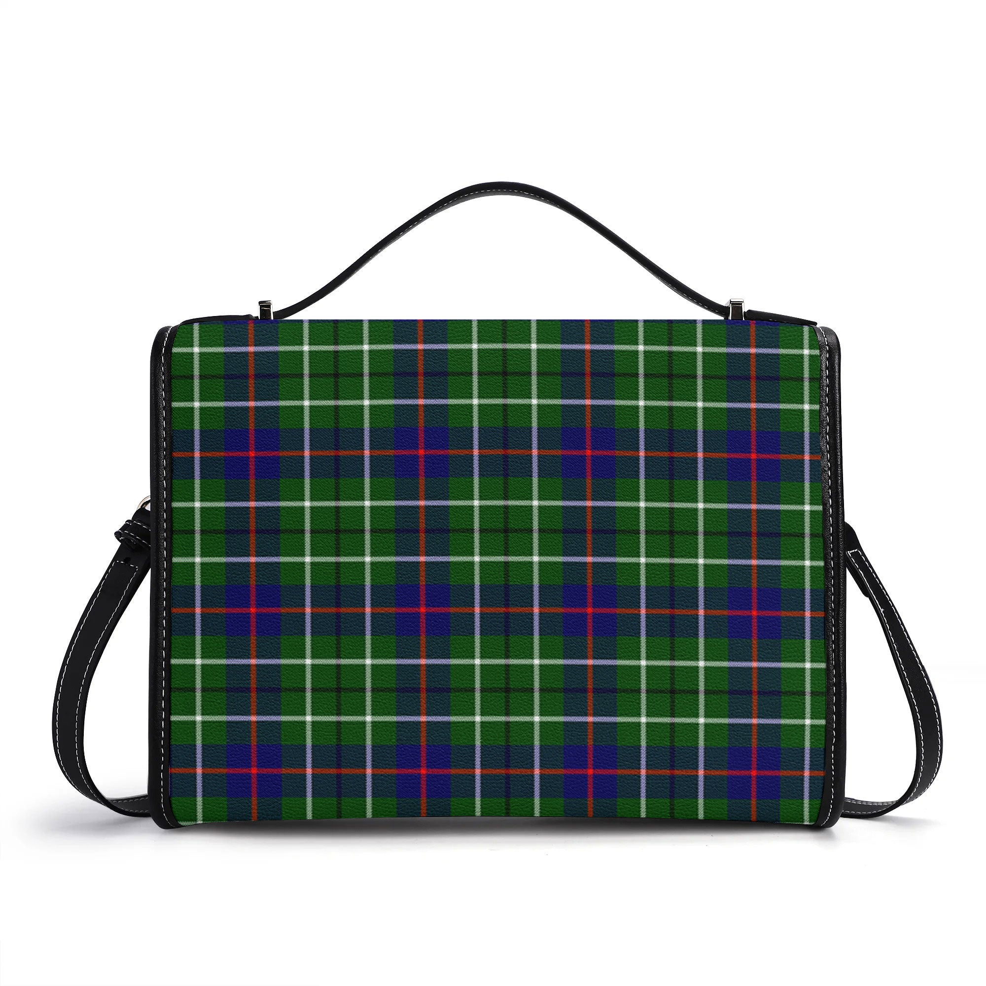 Duncan Modern Tartan Crest Satchel Bag