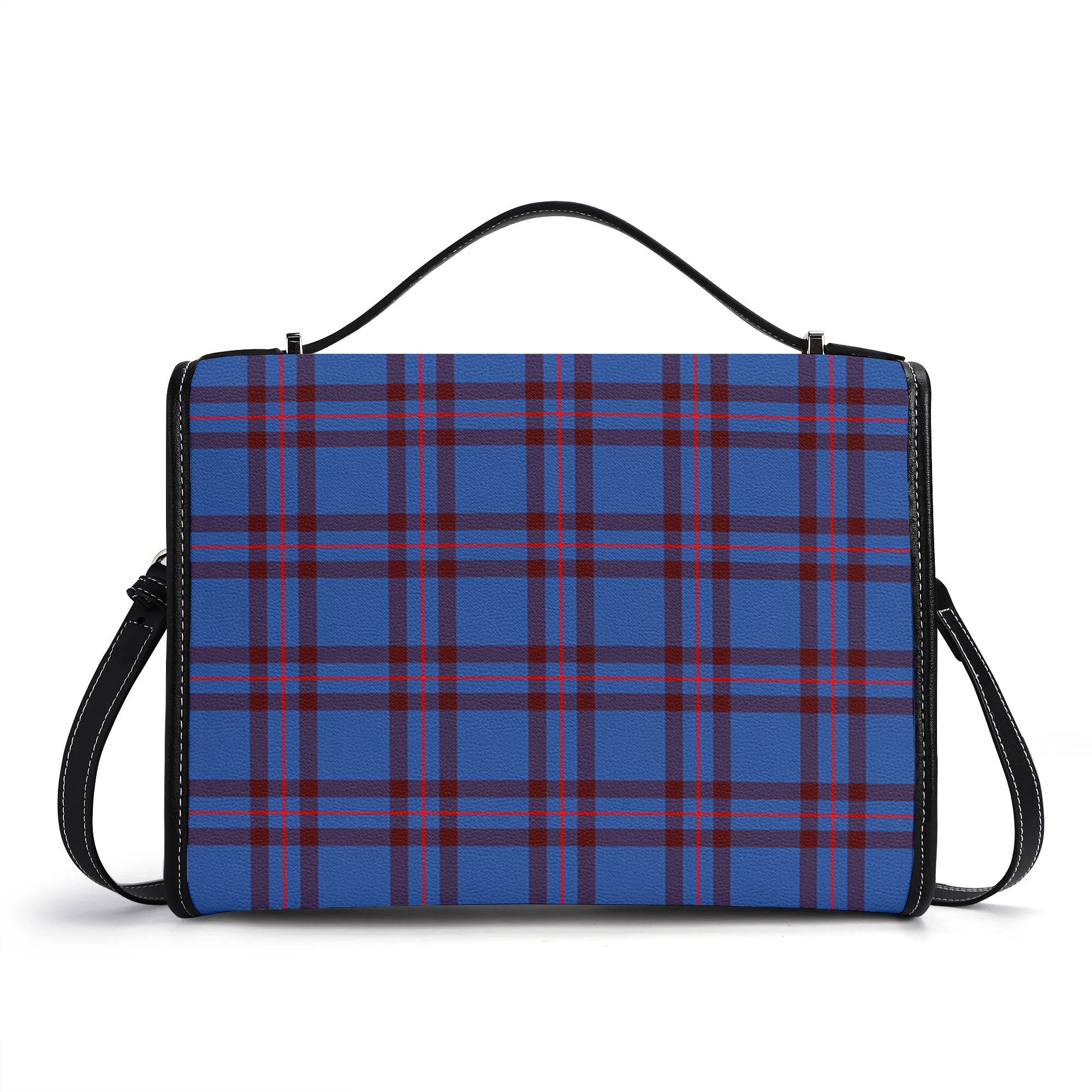 Elliott Modern Tartan Crest Satchel Bag
