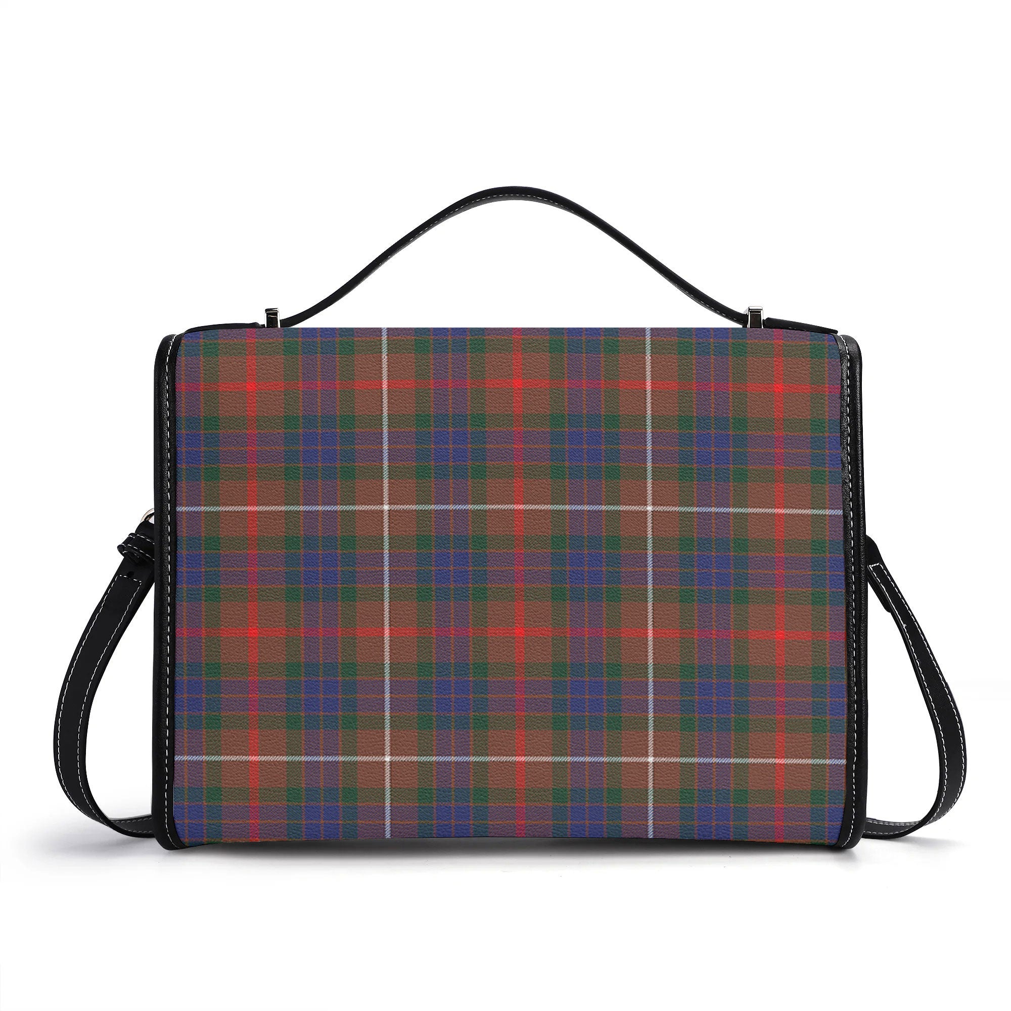 Fraser (of Lovat) Hunting Modern Tartan Crest Satchel Bag