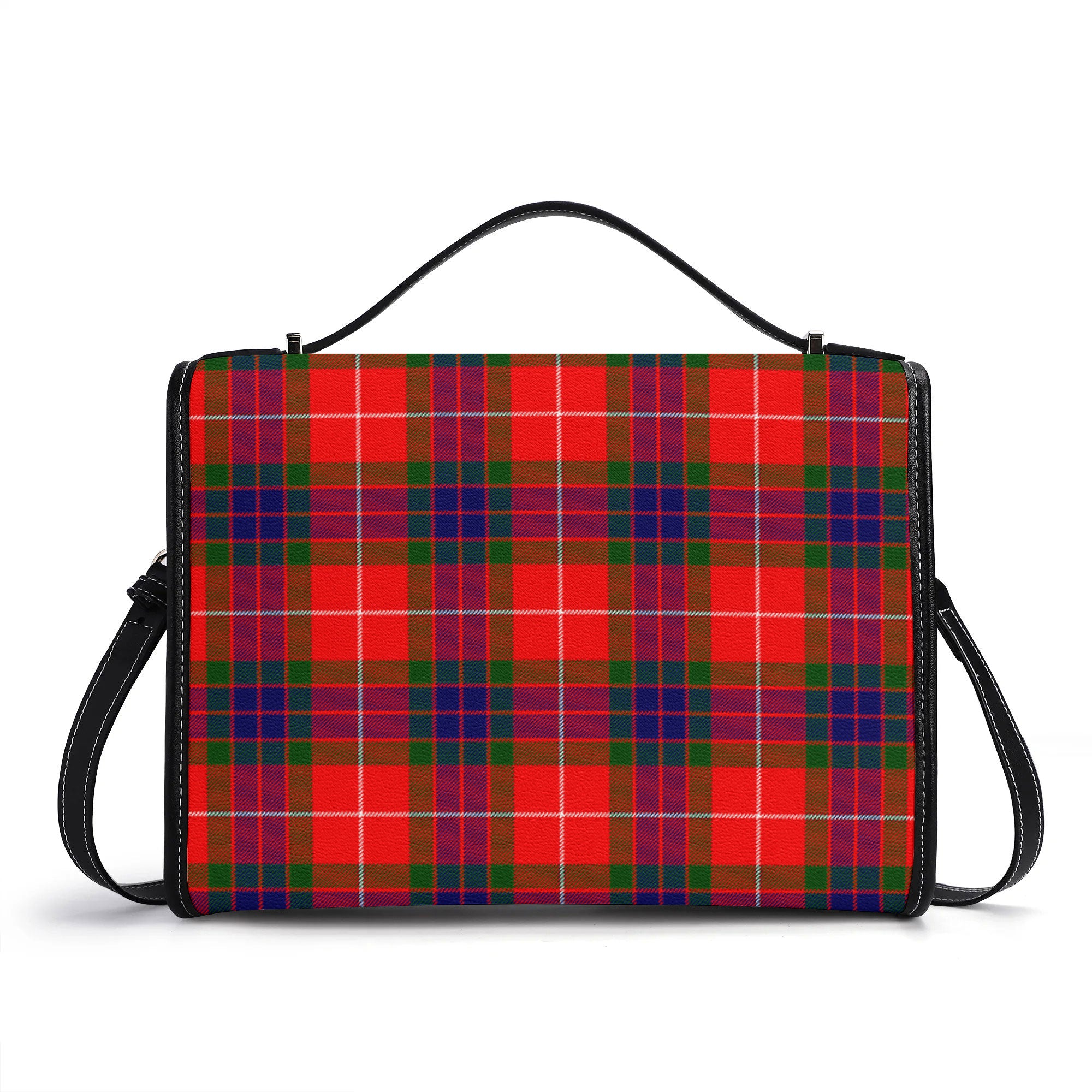 Fraser (of Lovat) Modern Tartan Crest Satchel Bag