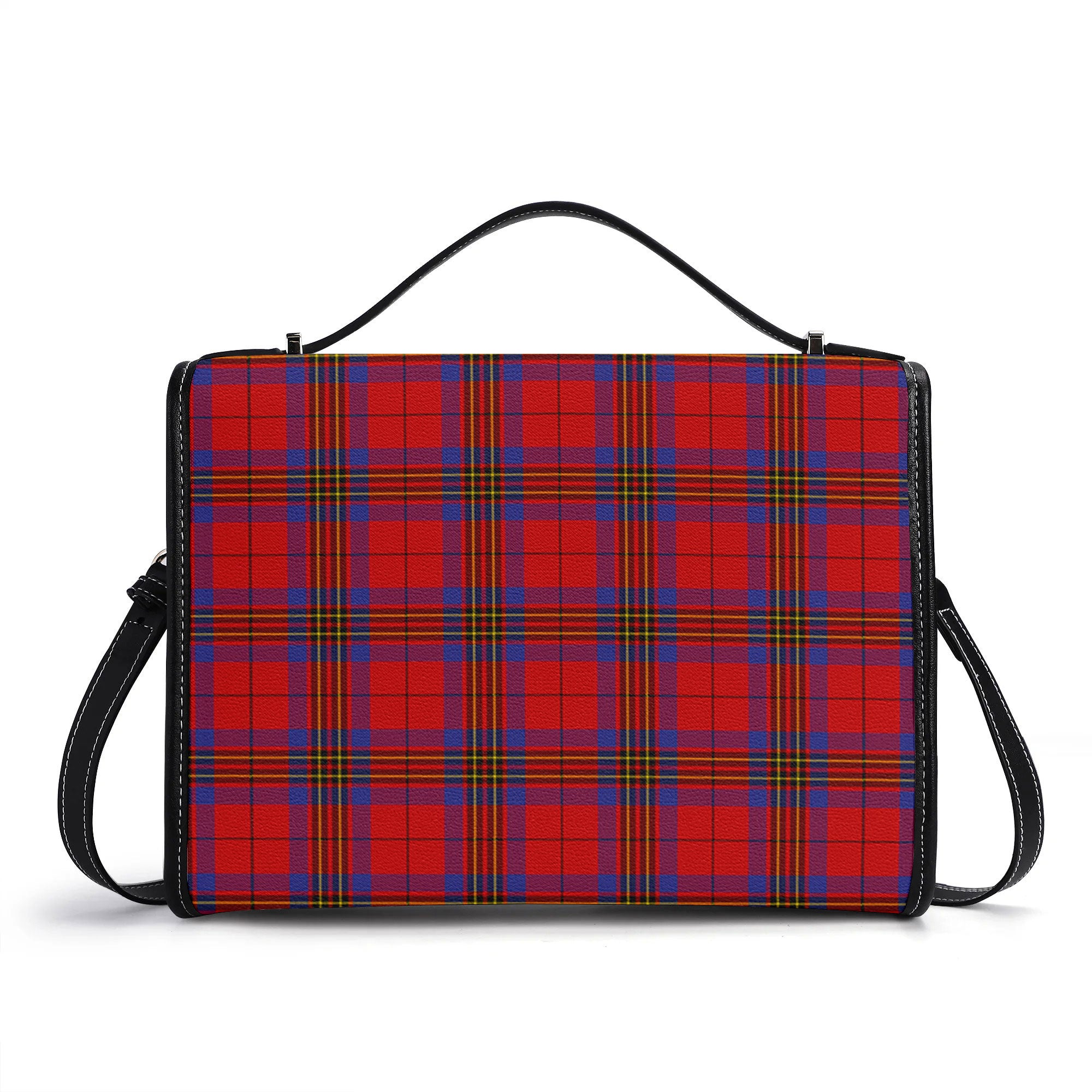 Leslie Modern Tartan Crest Satchel Bag