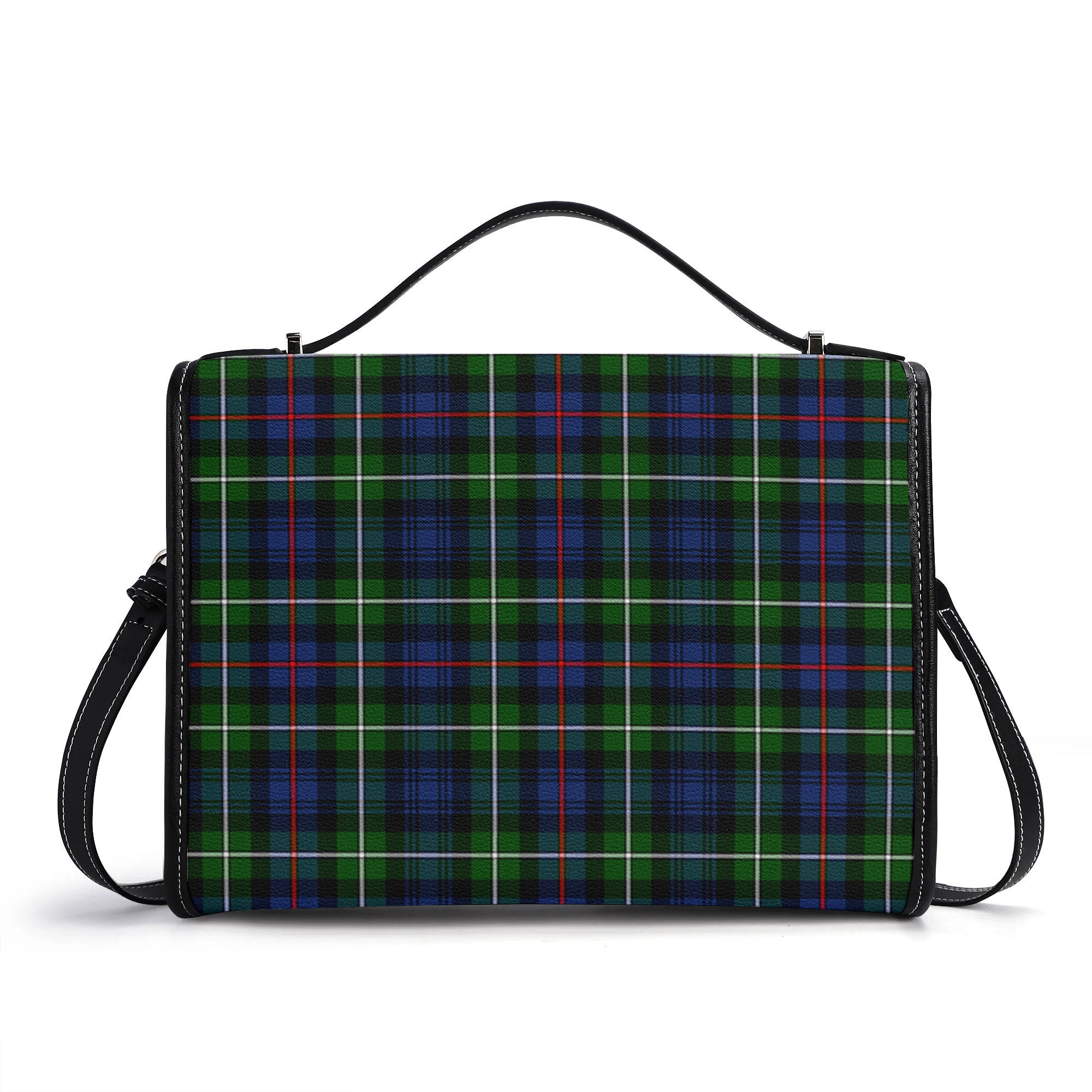 MacKenzie Modern Tartan Crest Satchel Bag