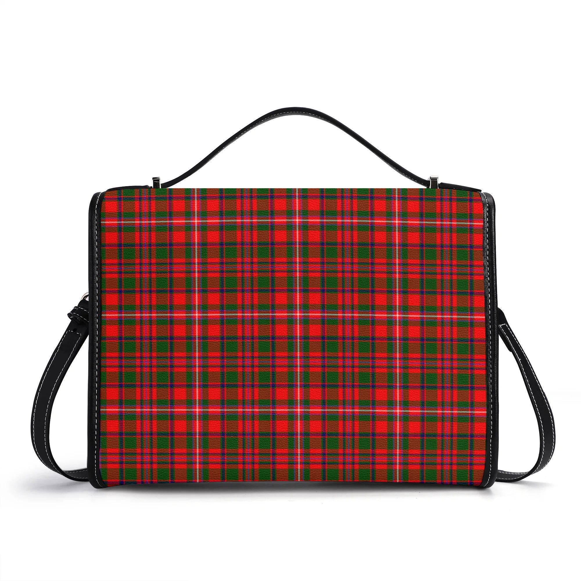 MacKinnon Modern Tartan Crest Satchel Bag