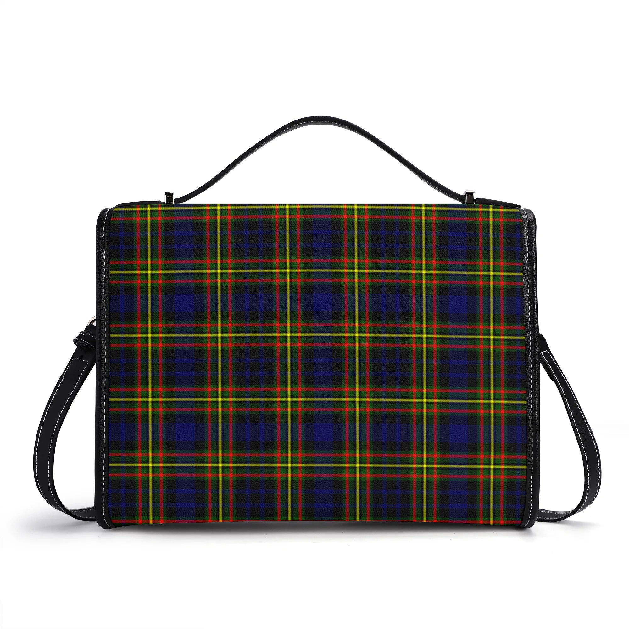 MacLellan Modern Tartan Crest Satchel Bag