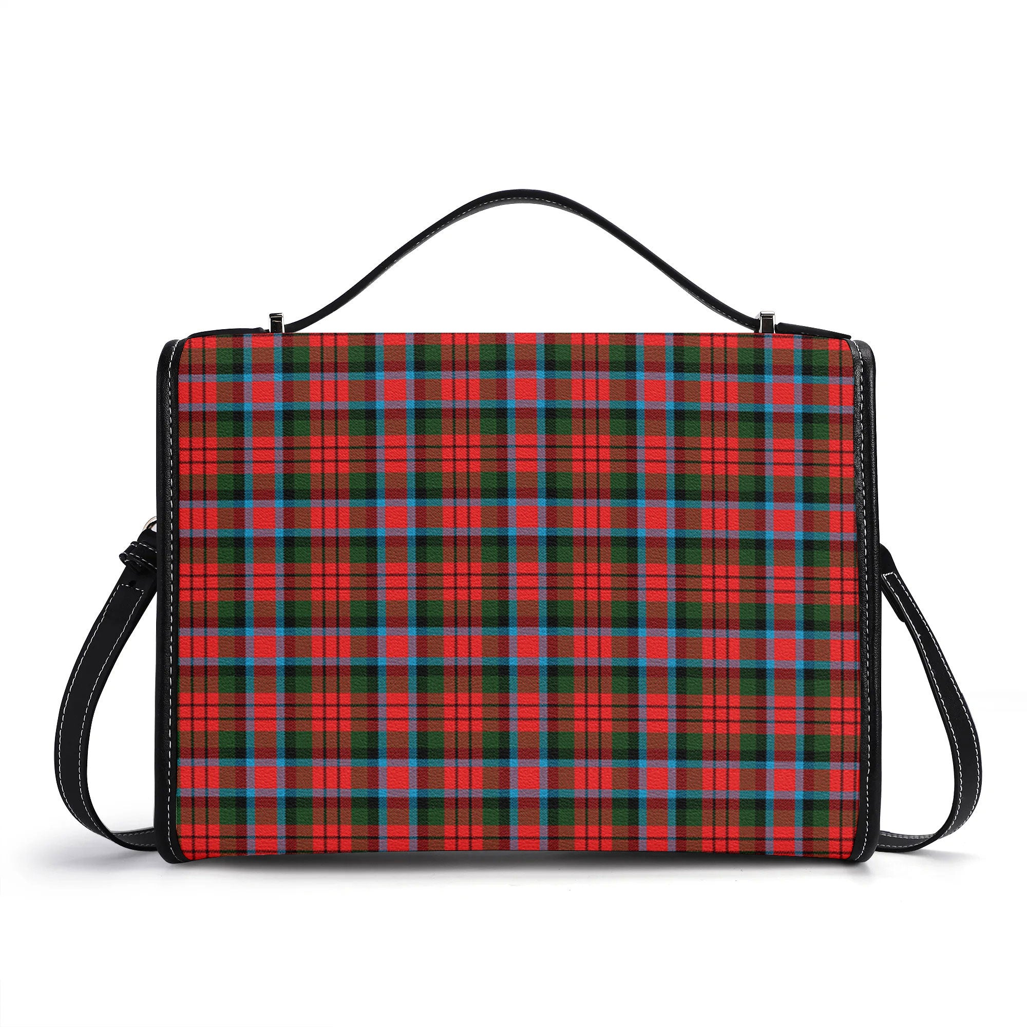 McDuff Modern Tartan Crest Satchel Bag