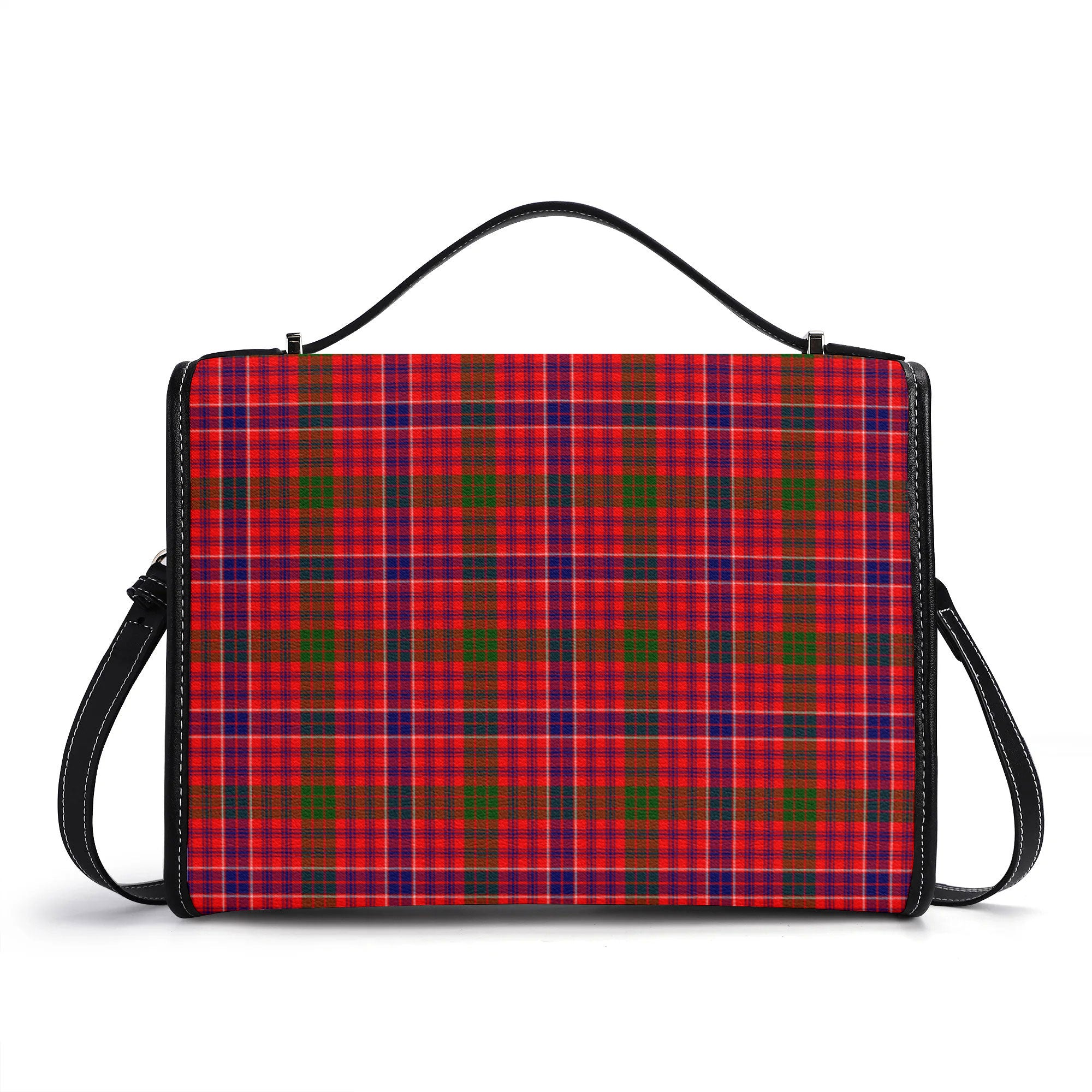 McRae Modern Tartan Crest Satchel Bag