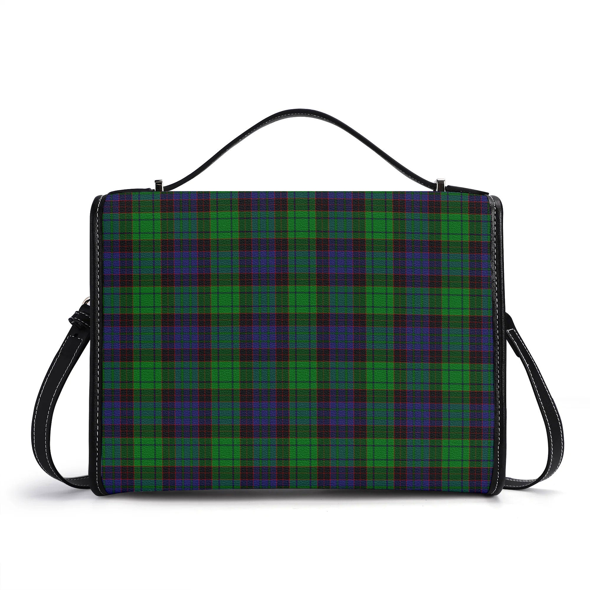 Stewart Old Modern Tartan Crest Satchel Bag