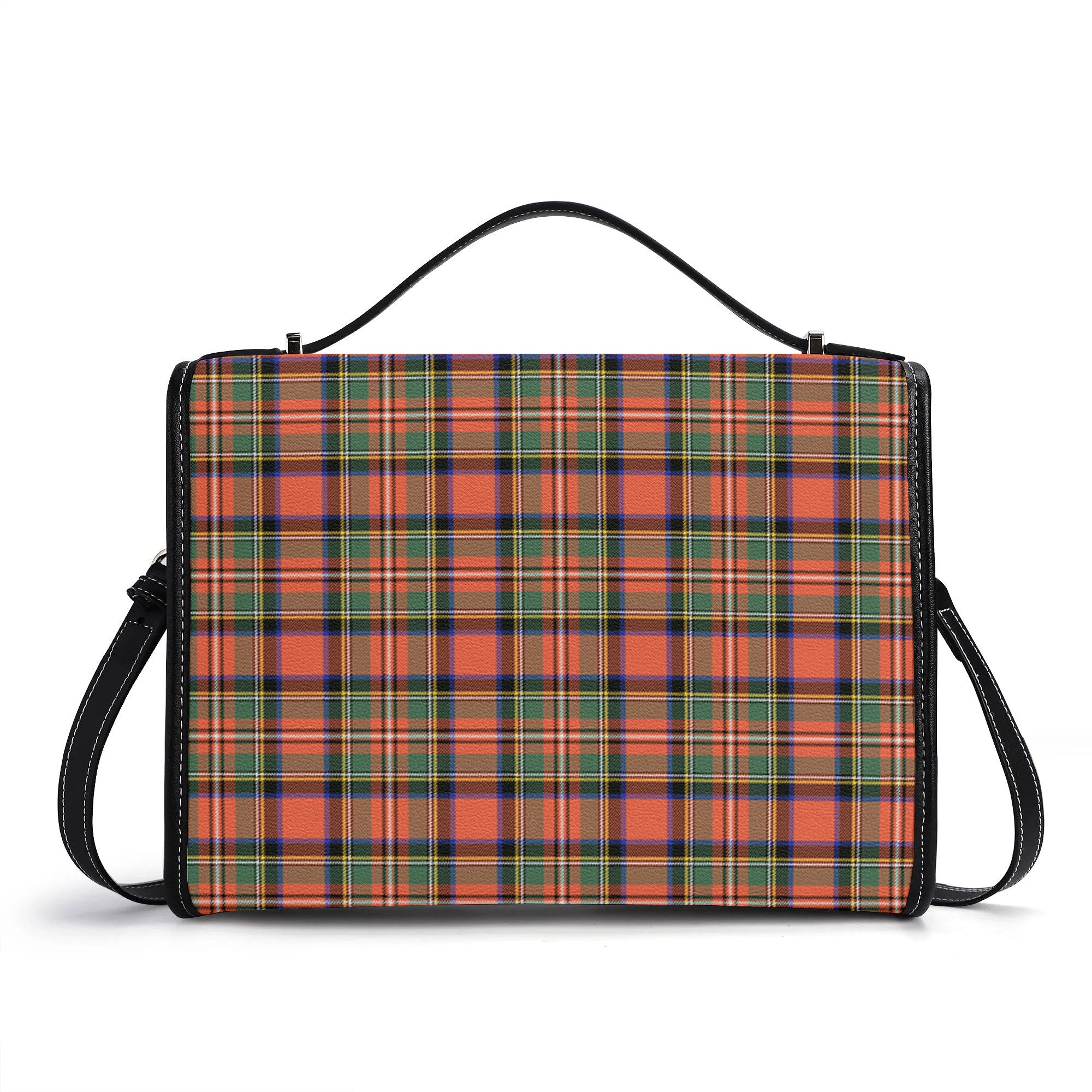 Stewart Royal Ancient Tartan Crest Satchel Bag