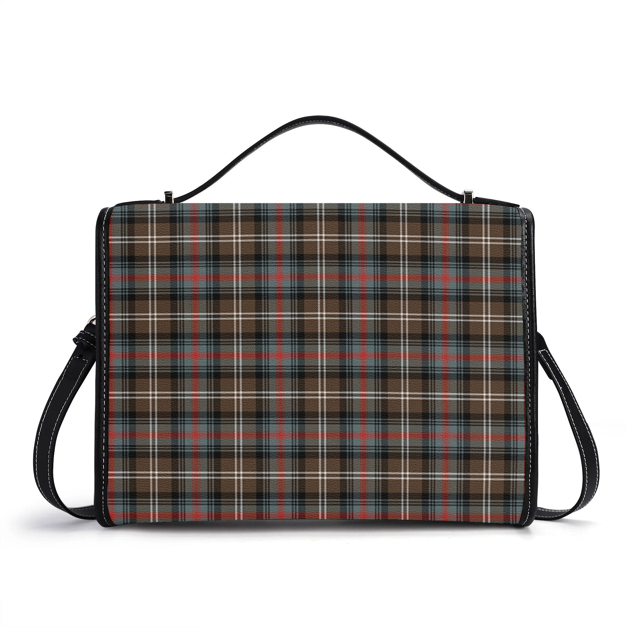 Sutherland Weathered Tartan Crest Satchel Bag