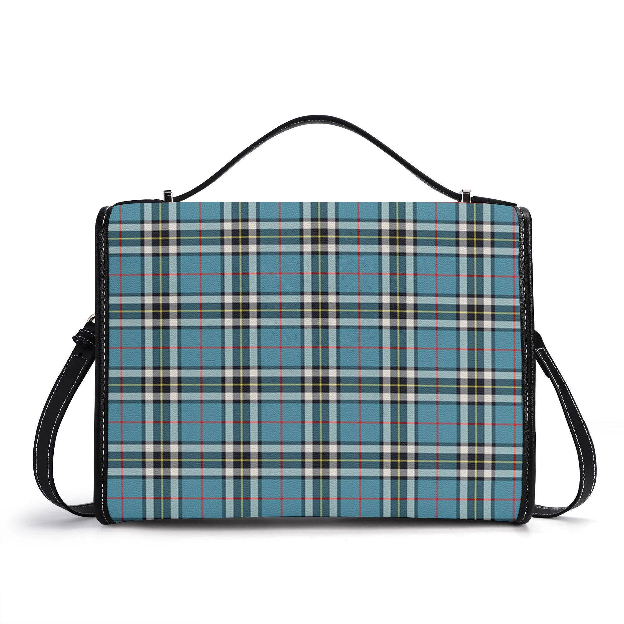 Thomson Blue Tartan Crest Satchel Bag