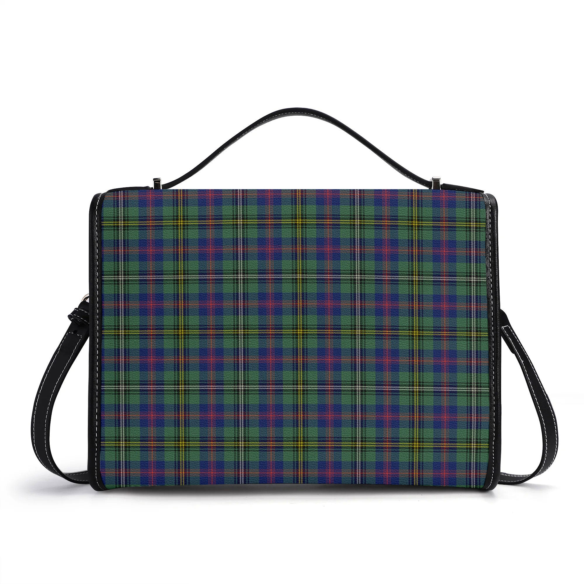 Wood Tartan Crest Satchel Bag