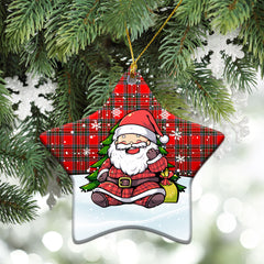 Binning (of Wallifoord) Tartan Christmas Ceramic Ornament - Scottish Santa Style