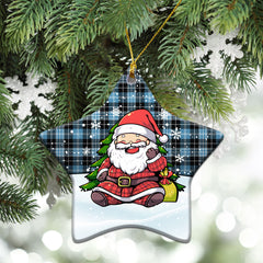 Clark Ancient Tartan Christmas Ceramic Ornament - Scottish Santa Style