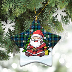 Colquhoun Ancient Tartan Christmas Ceramic Ornament - Scottish Santa Style