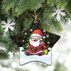 Cunningham Hunting Modern Tartan Christmas Ceramic Ornament - Scottish Santa Style