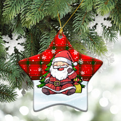 Darroch (Gourock) Tartan Christmas Ceramic Ornament - Scottish Santa Style