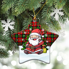 Fullarton Tartan Christmas Ceramic Ornament - Scottish Santa Style