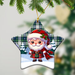 Gordon Dress Ancient Tartan Christmas Ceramic Ornament - Santa Claus In Kilt Style