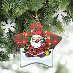 Grant Ancient Tartan Christmas Ceramic Ornament - Scottish Santa Style