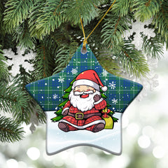 Hamilton Hunting Ancient Tartan Christmas Ceramic Ornament - Scottish Santa Style