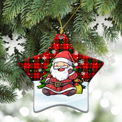 Kerr Modern Tartan Christmas Ceramic Ornament - Scottish Santa Style